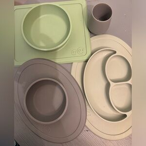 Ezpz feeding supplies - open cup, plates, bowl